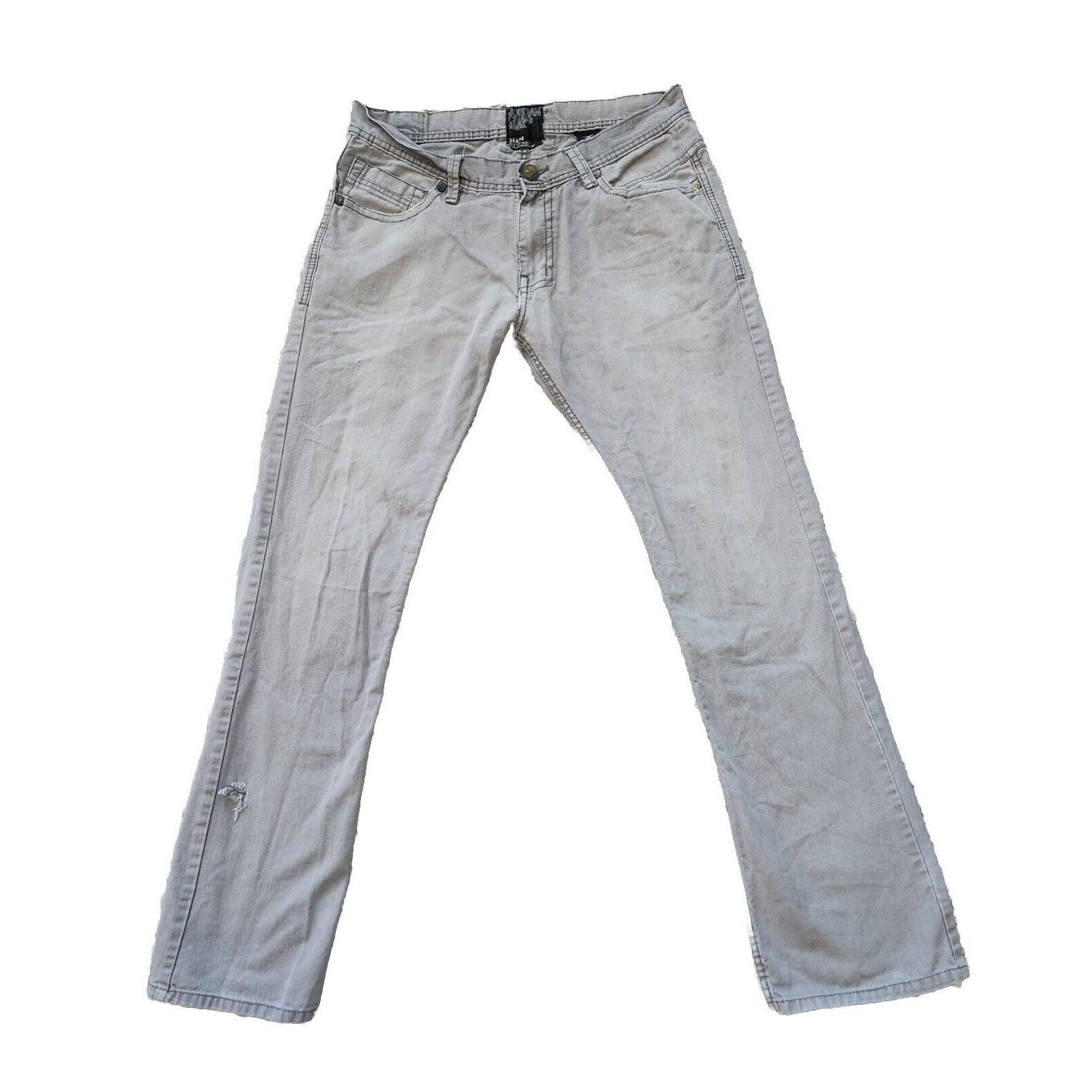 Jordan Craig Straight Leg Mid Rice Gray Denim Jeans Mens Sz 34"X32"